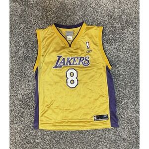 Kobe Bryant Jersey Size L 14-16 Reebok NBA Los Angeles Lakers Vintage Basketball